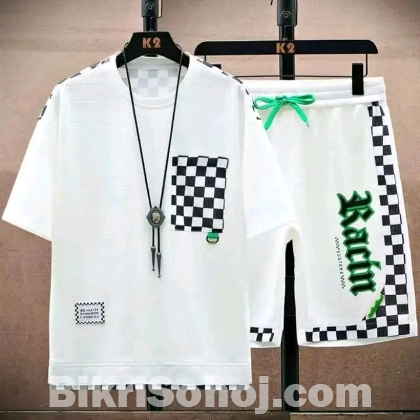 Combo Half T-Shirt And 3 Quarter Pants For Man